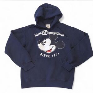 Walt Disney World Navy Blue Mickey Mouse Hoodie Size L